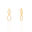 Brinco Circulo Gota Cravejado Cristal Banhado a Ouro 18K