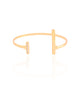 Bracelete Palitos Liso e Cravejado Cristal Banhado a Ouro 18K