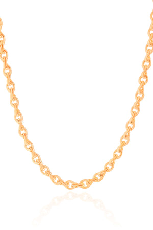 Choker Elos Torcidos 4 mm Banhado a Ouro 18K