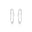 Brinco Argola Oval Clip Ponto de Luz Gota Cristal