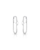 Brinco Argola Oval Clip Ponto de Luz Gota Cristal