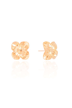 Brinco Flor 1.8 cm Banhado a Ouro 18K