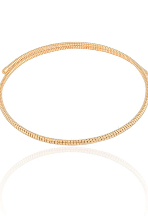 Aro Mola Espiral Banhado a Ouro 18K