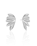 Brinco Asa Lisa 3.3 cm Ródio Branco