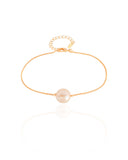 Pulseira Veneziana Pérola 10 mm Banhado a Ouro 18K