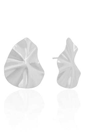 Brinco Gota Orgânico Ródio Branco