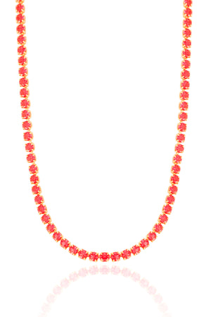 Choker Riviera Fuchsia 3 mm Banhado a Ouro 18K