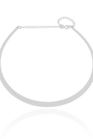 Aro Texturizado 5 mm Ródio Branco