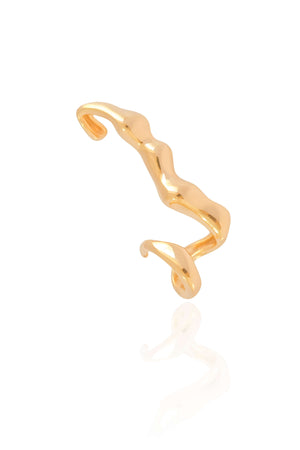 Piercing Orgânico Transversal Banhado a Ouro 18K