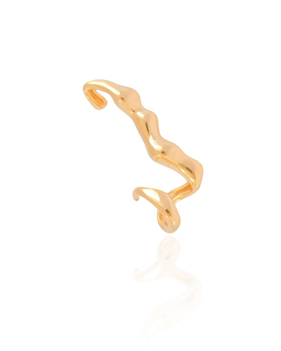 Piercing Orgânico Transversal Banhado a Ouro 18K