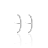 Ear Hook Filete Liso Ródio Branco