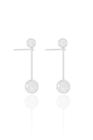 Brinco Ponto de Luz Palito Ródio Branco