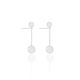 Brinco Ponto de Luz Palito Ródio Branco