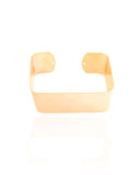 Bracelete Quadrado Liso 2.3 cm Banhado a Ouro 18K