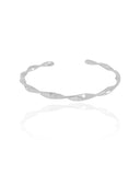 Bracelete Torcido Ródio Branco