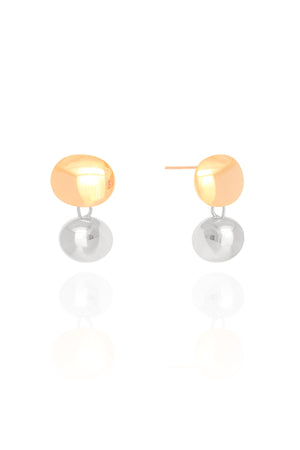 Brinco Oval Duplo Liso Mix de Banhos