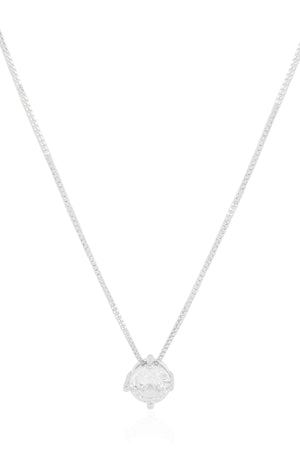 Gargantilha Veneziana Ponto de Luz Cristal Ródio Branco