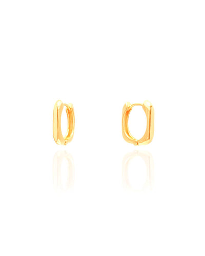 Brinco Argola Retangular Lisa 1,6 cm