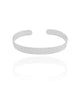 Bracelete Esteira Texturizado 7 mm Ródio Branco