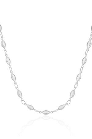Choker Navetes Cristal Ródio Branco