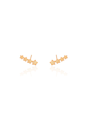 Ear Cuff Infantil Estrelas Banhado a Ouro 18K