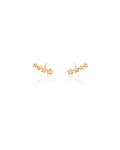 Ear Cuff Infantil Estrelas Banhado a Ouro 18K
