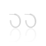 Brinco Argola Torcida 2 cm Ródio Branco