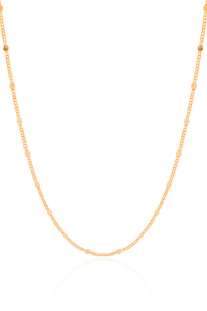 Choker Grumet Plaquinhas Banhado a Ouro 18K - 33 cm
