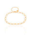 Pulseira Elos Losango 5 mm Banhado a Ouro 18K