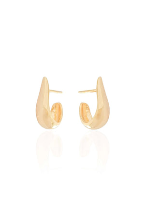 Brinco Argola Gota Lisa 1.7 cm Banhado a Ouro 18K