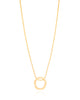 Gargantilha Circulo Torcido Banhado a Ouro 18K - 45 cm