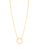 Gargantilha Circulo Torcido Banhado a Ouro 18K - 45 cm