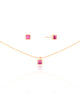 Conjunto Ametista Cravejado Banhado a Ouro 18K