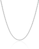 Choker Cordão Baiano 2 mm Ródio Branco