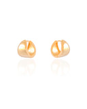 Brinco Argola Click Abaulada Lisa 1.5 cm Banhado a Ouro 18K