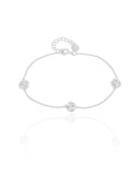 Pulseira Bola com Zircônia Cristal Ródio Branco