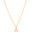Gargantilha Veneziana Letra A Cravejada Cristal Banhado a Ouro 18K - 45 cm