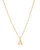 Gargantilha Veneziana Letra A Cravejada Cristal Banhado a Ouro 18K - 45 cm