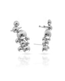 Brinco Ear Cuff Híbrido Bolinhas Irregulares Lisas