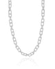 Choker Elos Retangulares 5 mm Ródio Branco