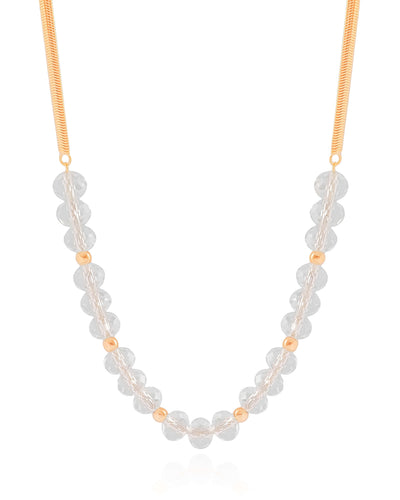 Colar Snake Cristais Banhado a Ouro 18K - 40 cm
