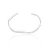 Bracelete Ondulado Ródio Branco