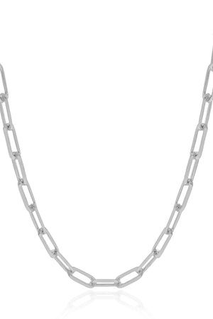 Choker Elos 5 mm Ródio Branco