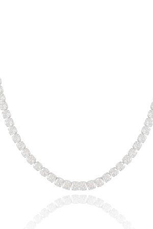 Choker Riviera Cristal Ródio Branco