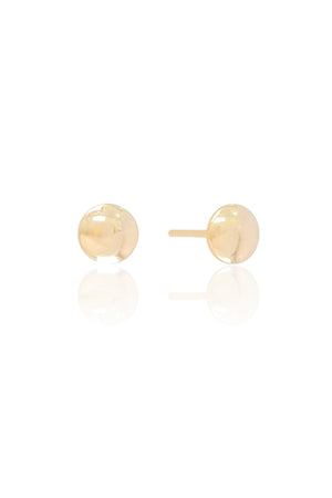 Brinco Redondo Achatado 6mm Banhado a Ouro 18K