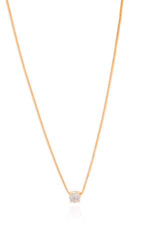 Gargantilha Veneziana Ponto de Luz Cristal 5 mm Banhado a Ouro 18K - 45 cm