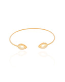 Bracelete Fio Detalhe Gota Lisa Banhado a Ouro 18K