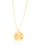 Gargantilha Venezina Orgânico Abaulado Liso Banhado a Ouro 18K - 45 cm