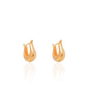 Brinco Argola Click em U Lisa 1.8 cm Banhado a Ouro 18K