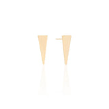 Brinco Triângulo Liso Banhado a Ouro 18K
